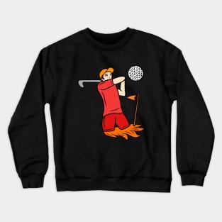 Golf player boy Crewneck Sweatshirt